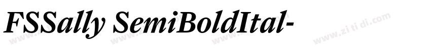 FSSally SemiBoldItal字体转换